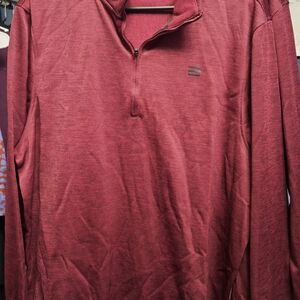 Men's Burgundy Quarter-Zip Pullover